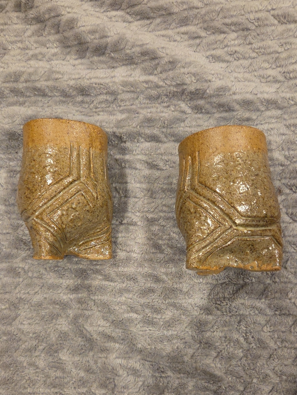 Handcrafted Brown Whiskey Tumblers - Set of 2